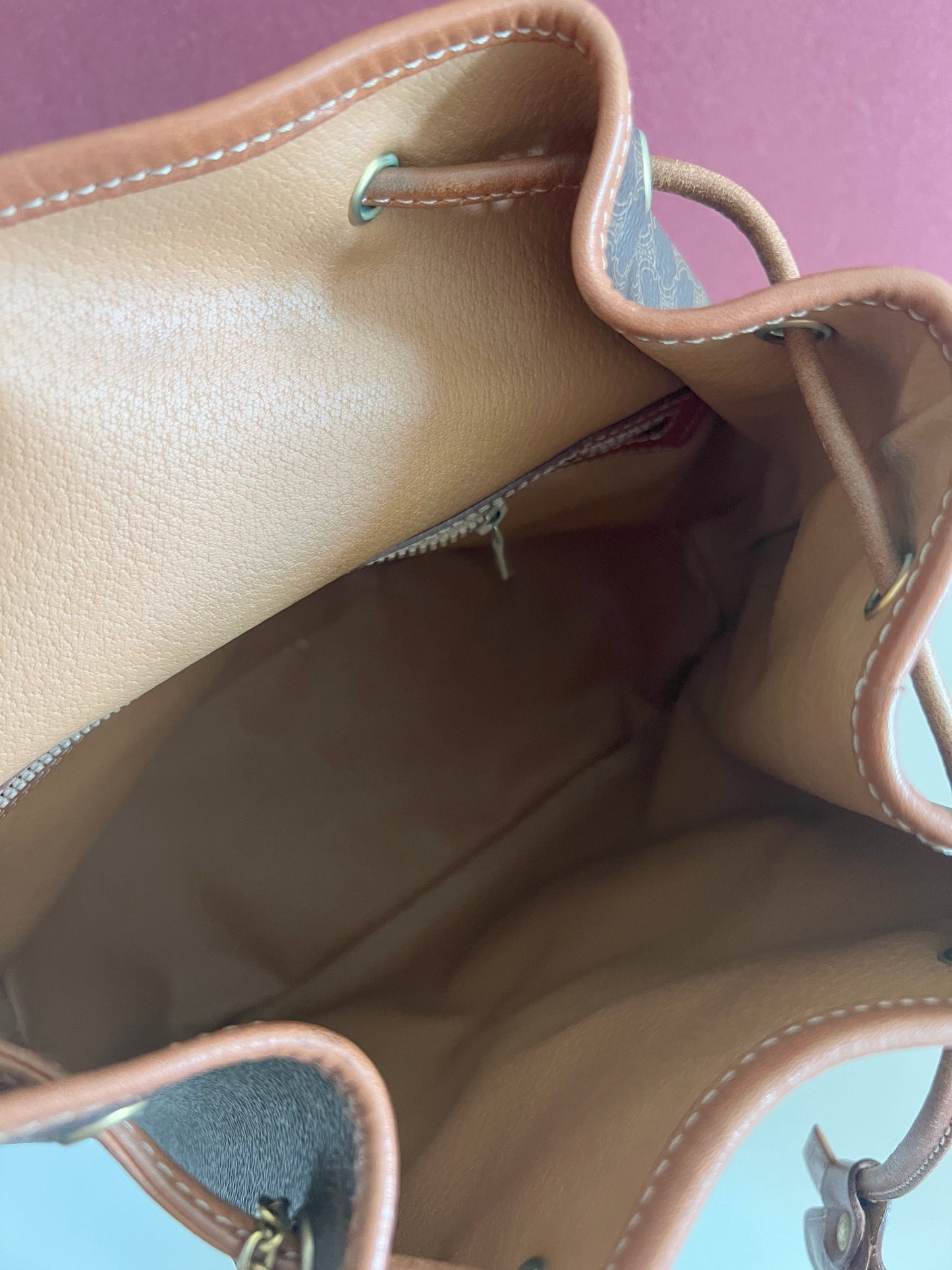 Celine Macadam backpack 賽琳凱旋門中古啡色背包