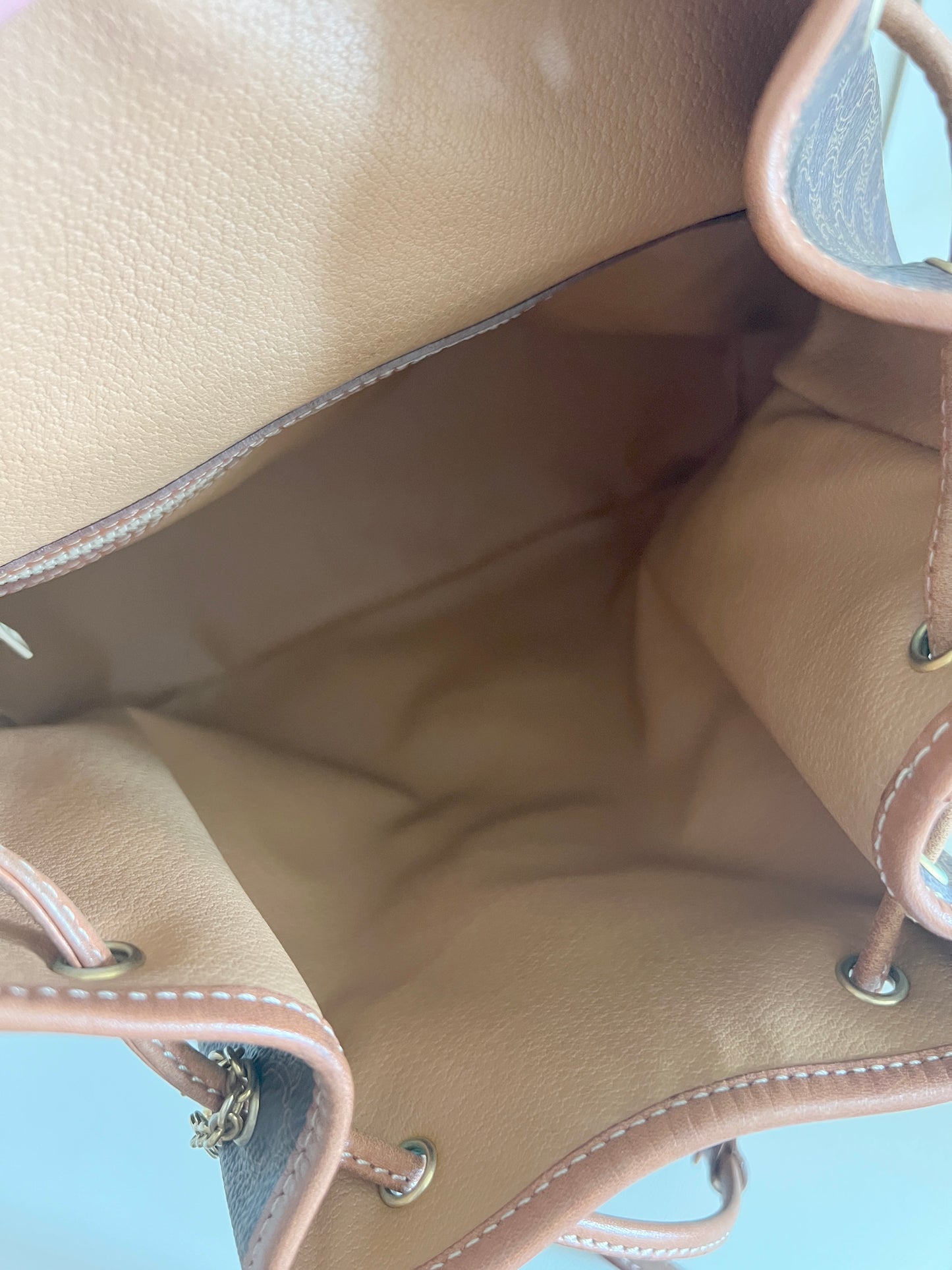 Celine Macadam backpack 賽琳凱旋門中古啡色背包