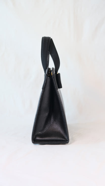 Salvatore Ferragamo Vara Bow Logo Lizard Leather Bag 皮革包 手提包 側肩包