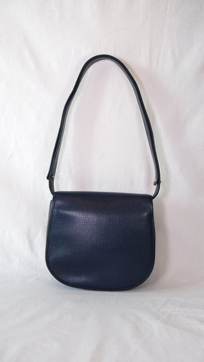 Dior navy shoulder bag 腋下包 手袋 肩帶可調較長度 The shoulder strap is adjustable 日本中古二手Vintage