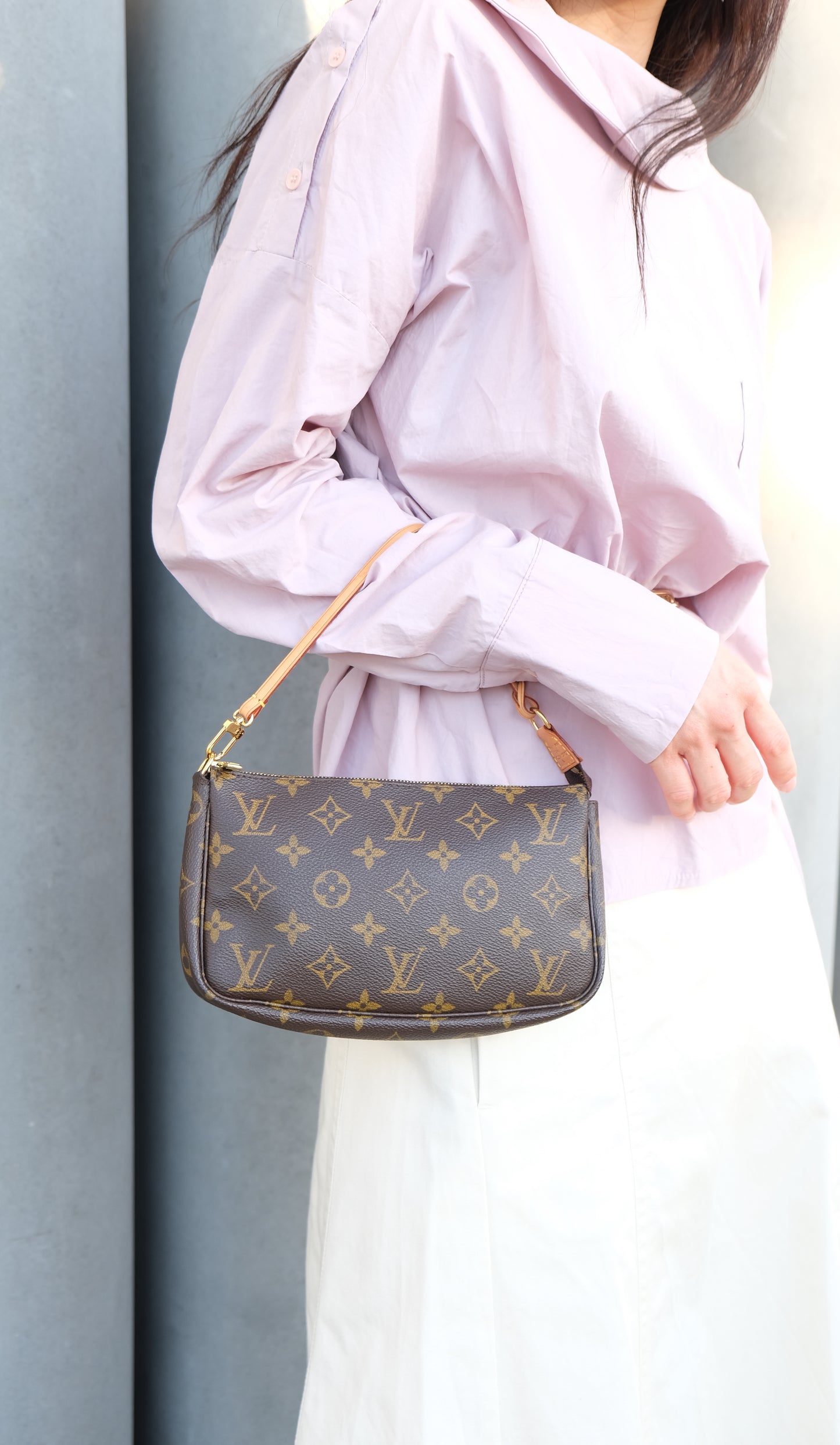 Louis Vuitton monogram pochette 老花手拿包 大麻雀包