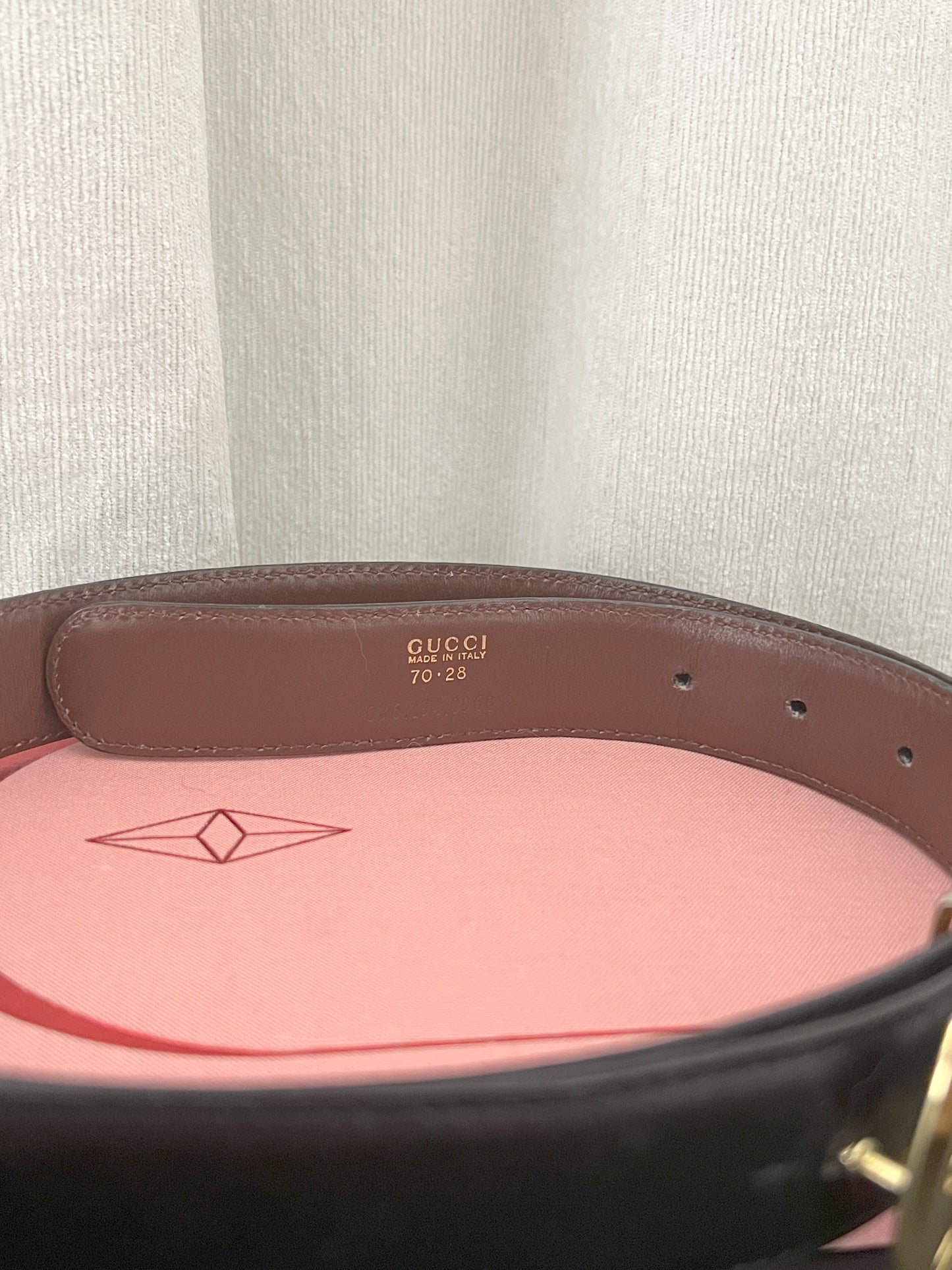 Gucci馬蹄金色皮帶扣罕有雙面啡黑色皮帶 日本中古二手Vintage