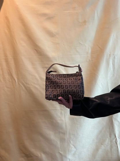 FENDI Zucchino Hand Bag 老花米啡色手提袋 日本中古Vintage