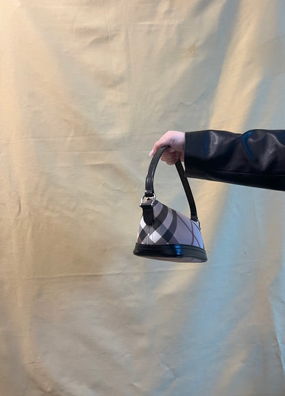 BURBERRY Check Shoulder Bag米色格仔腋下手提包