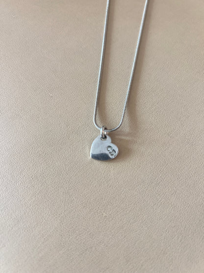 Dior銀色心形蛇骨頸鏈 / Dior Heart CD Logo Necklace