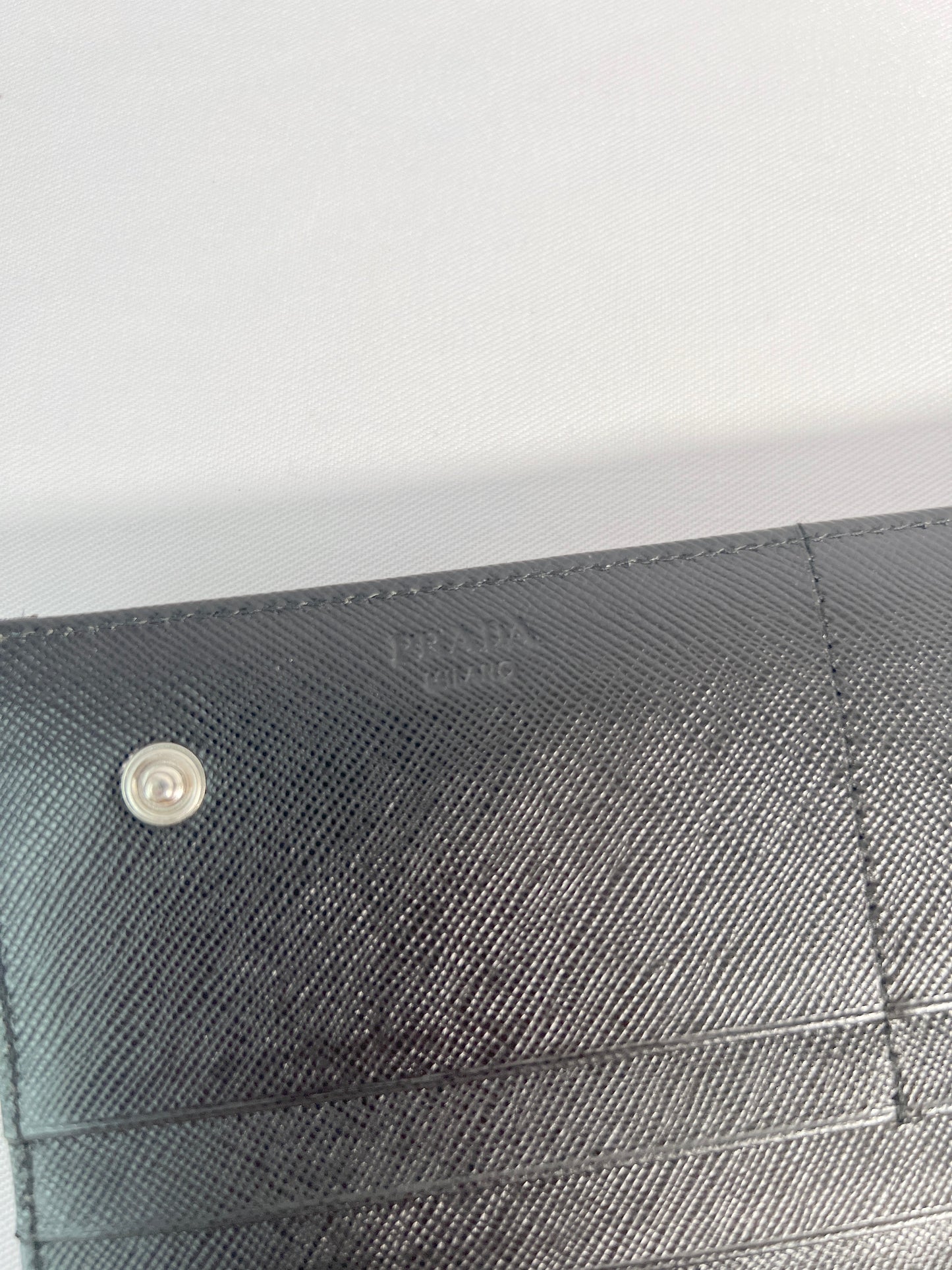 PRADA Nylon x Leather Triangle Long Wallet 尼龍皮革長銀包 有原裝盒絲帶