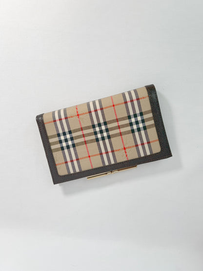 Burberry Gama Mouth Wallet 經典格紋口金長銀包