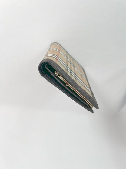 Burberry Gama Mouth Wallet 經典格紋口金長銀包