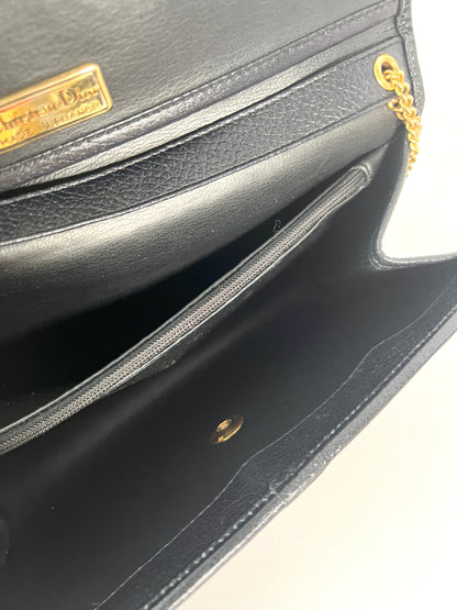 Dior Leather Chain Shoulder Bag 皮革直間車線氣質金鏈腋下包側肩斜背袋 可變成長肩帶