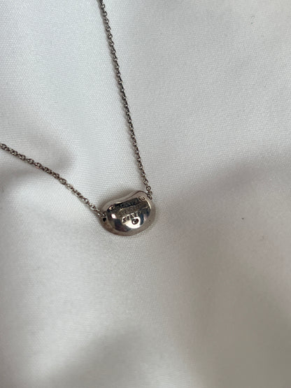 TIFFANY & CO 925純銀經典豆子吊墜頸鏈 Bean design Pendan