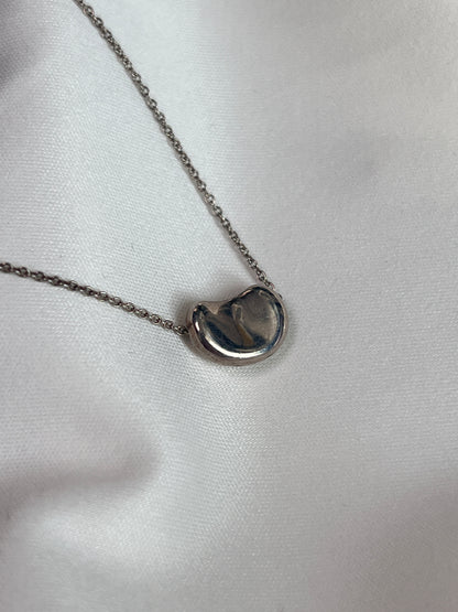 TIFFANY & CO 925純銀經典豆子吊墜頸鏈 Bean design Pendan