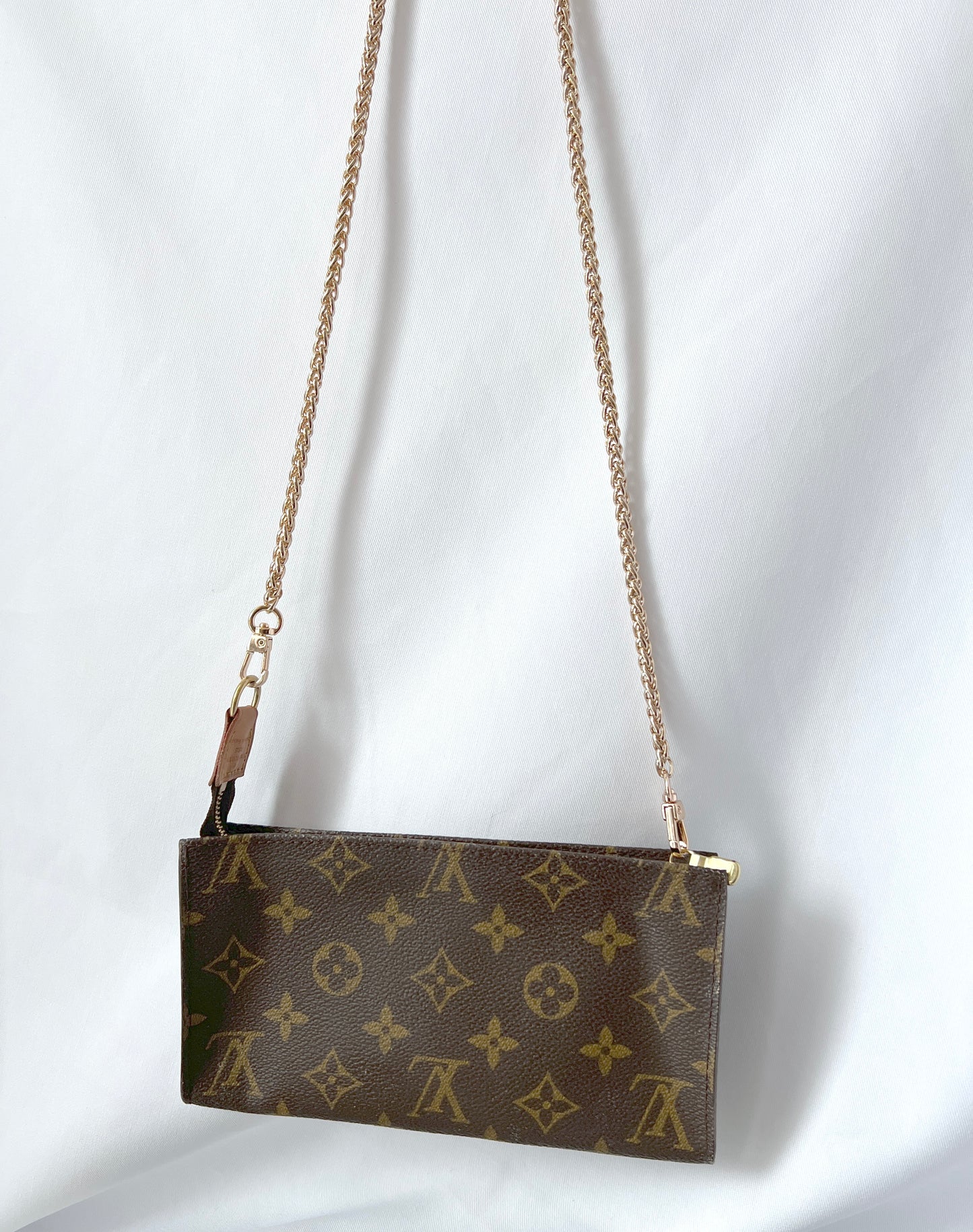 LV LOUIS VUITTON Monogram Bucket GM啡色老花肩背袋側斜背包手提袋 附有小老花袋配送肩帶 可當作小包包用 日本中古二手vintage