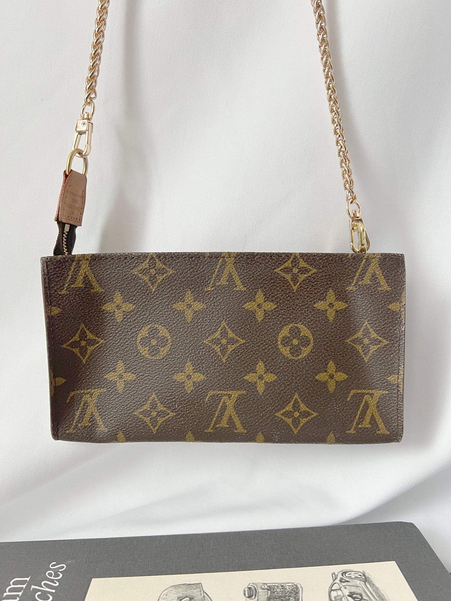 LV LOUIS VUITTON Monogram Bucket GM啡色老花肩背袋側斜背包手提袋 附有小老花袋配送肩帶 可當作小包包用 日本中古二手vintage