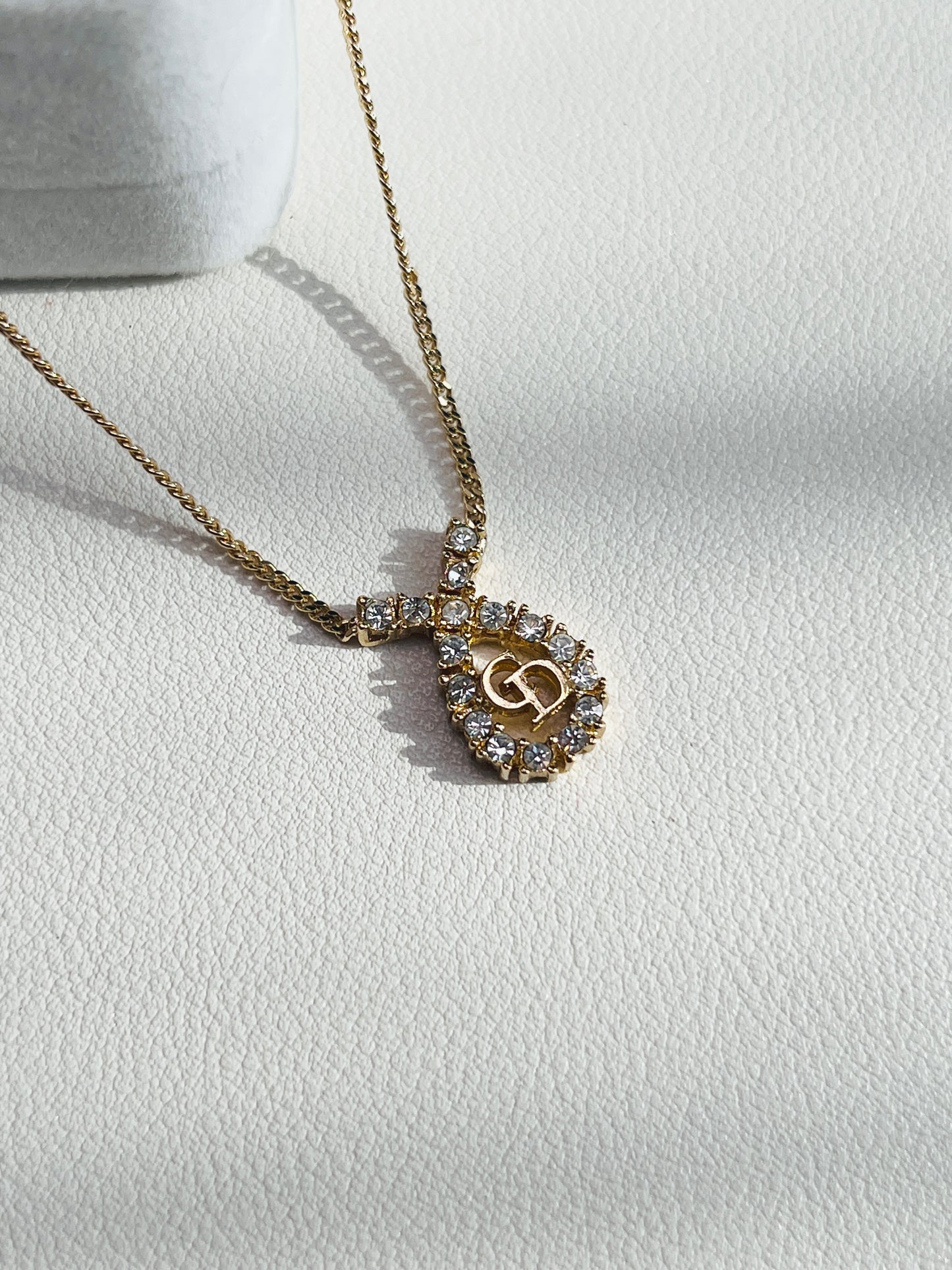 Dior Vintage Necklace 金色水滴型水鑽項頸鏈