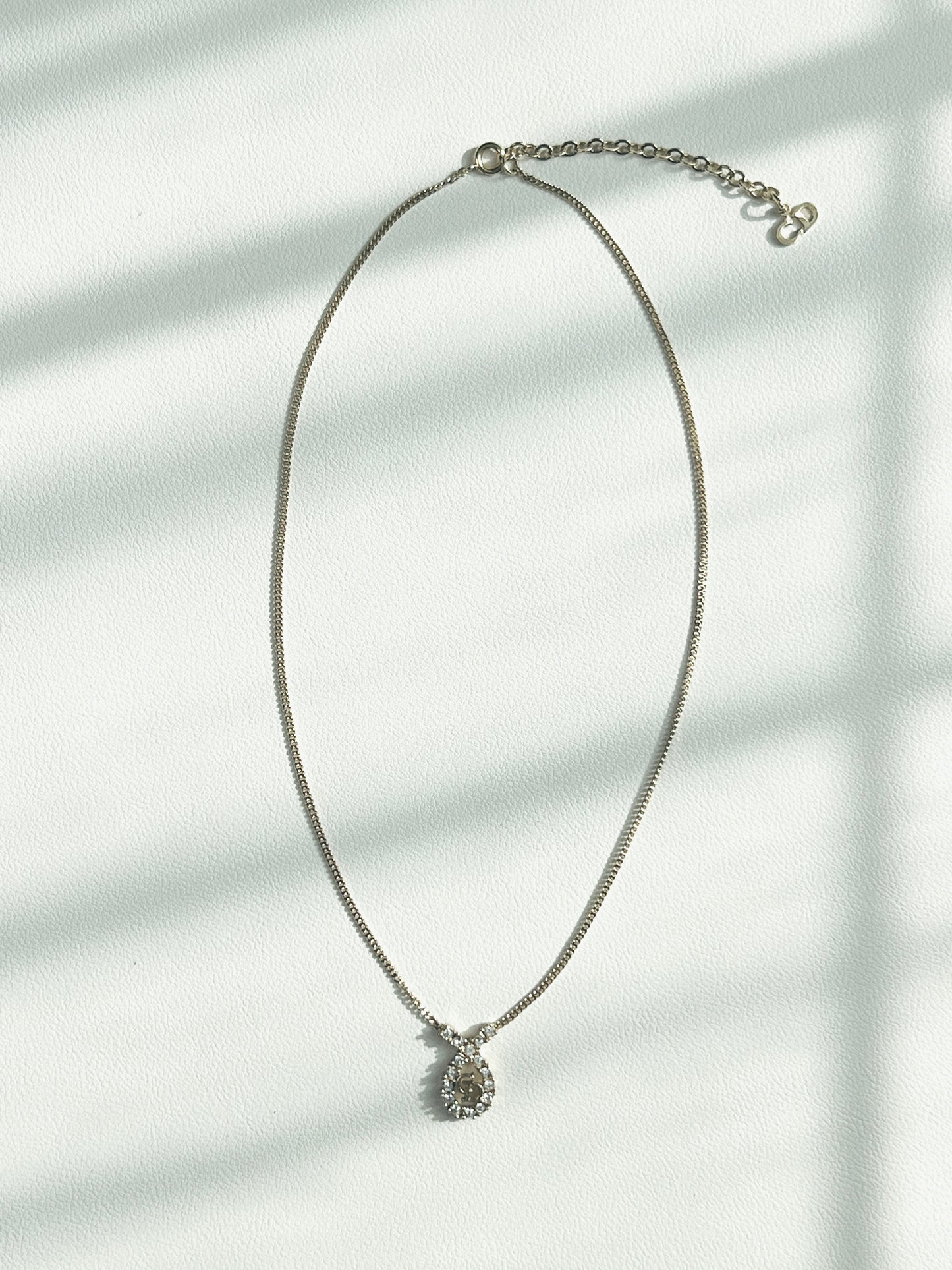 Dior Vintage Necklace 金色水滴型水鑽項頸鏈