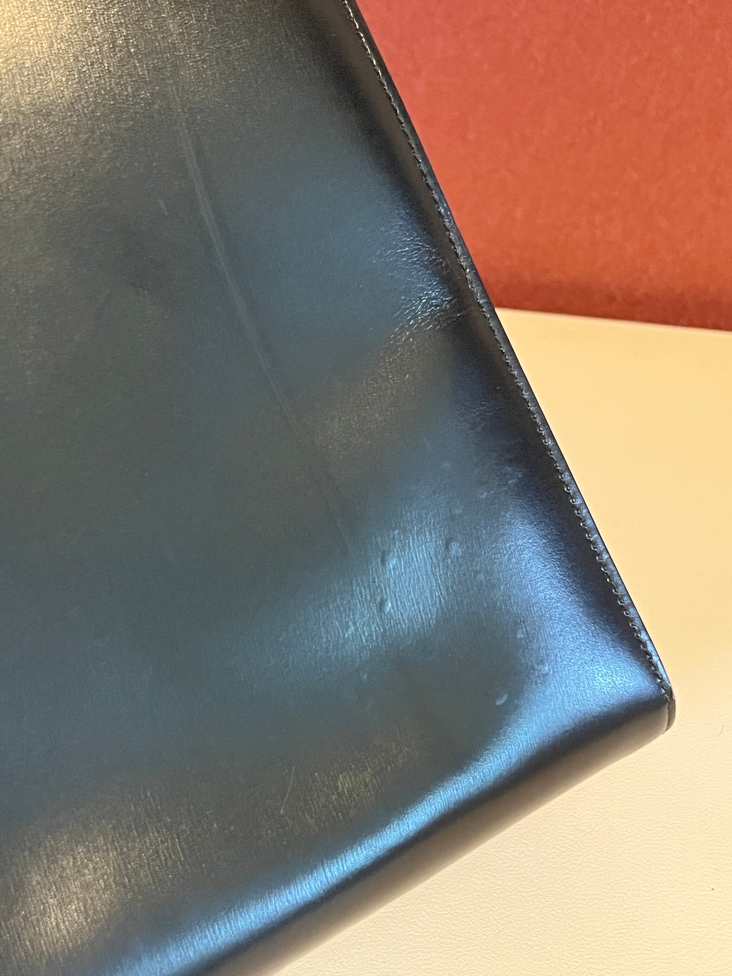Celine席琳獨特開蓋設計黑色皮革中古手提袋肩背包 日本vintage