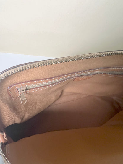 Celine絕版中古凱旋門啡色皮革貝殼包手提斜背包 原裝肩帶 日本Vintage