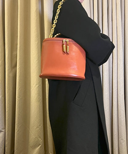Loewe紅色橢圓蛇骨手提袋肩背包 送肩帶
