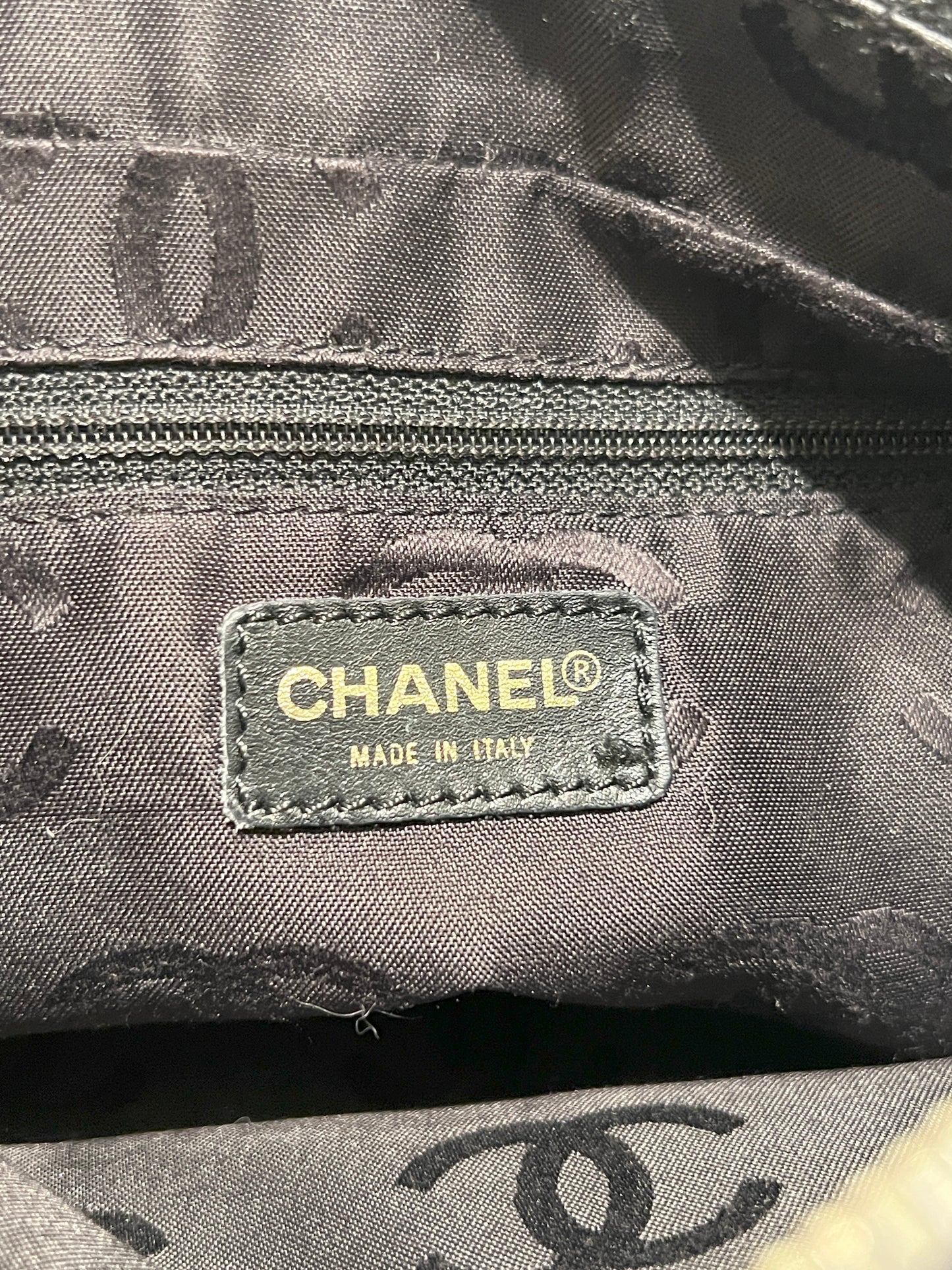 Chanel hobo木連接黑色手袋肩側背包 有卡貼 絕版稀有中古美品