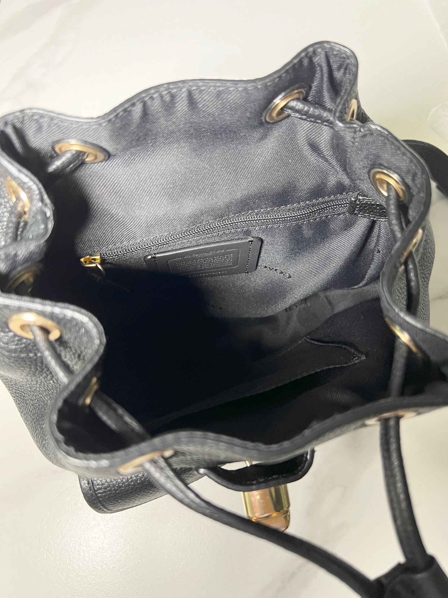 COACH backpack 皮革黑色背包背囊