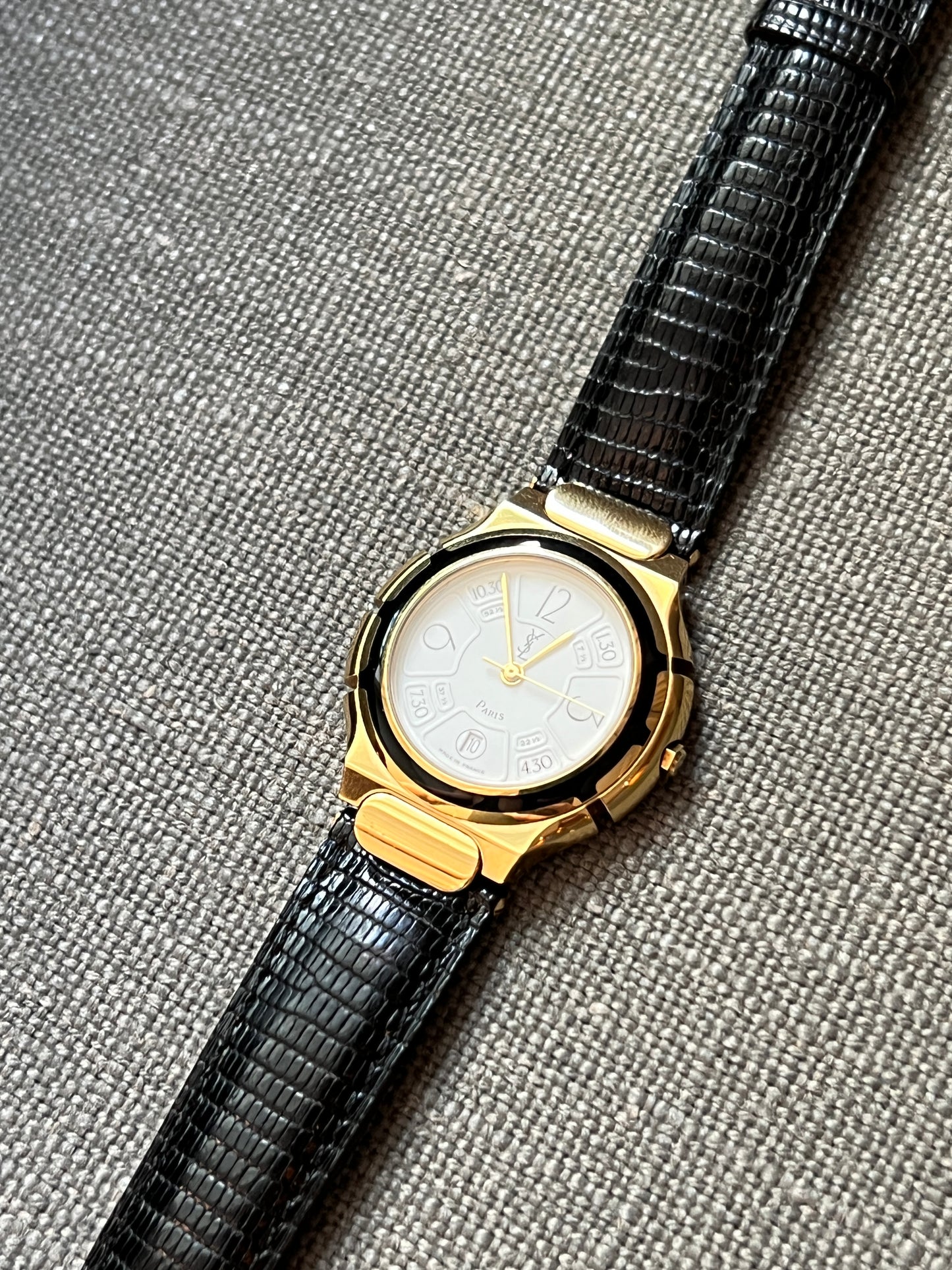 YSL稀有氣質中古手錶皮革錶帶 日本vintage 情人節禮物