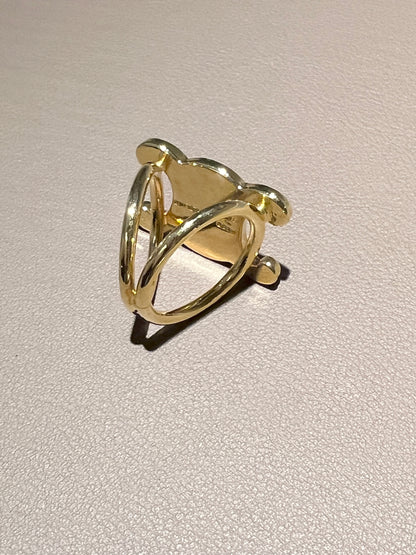 Celine稀有凱旋門金色絲巾扣絲巾環 日本中古Vintage