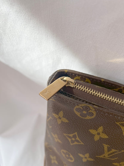 LV Cabas Mezzo啡色老花大容量手提肩背則肩包