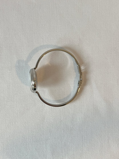 Gucci Bezel watch銀色中古手錶 12色外圈正常運作 盒保證卡書仔