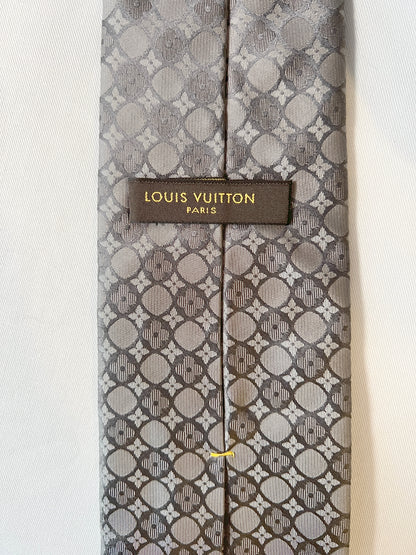 LV灰色老花領呔領帶