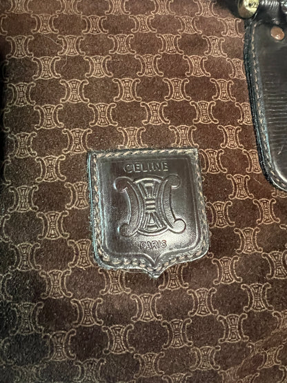 Celine啡色中古波士頓醫生包手提手挽袋 送銀色吊飾 日本Vintage