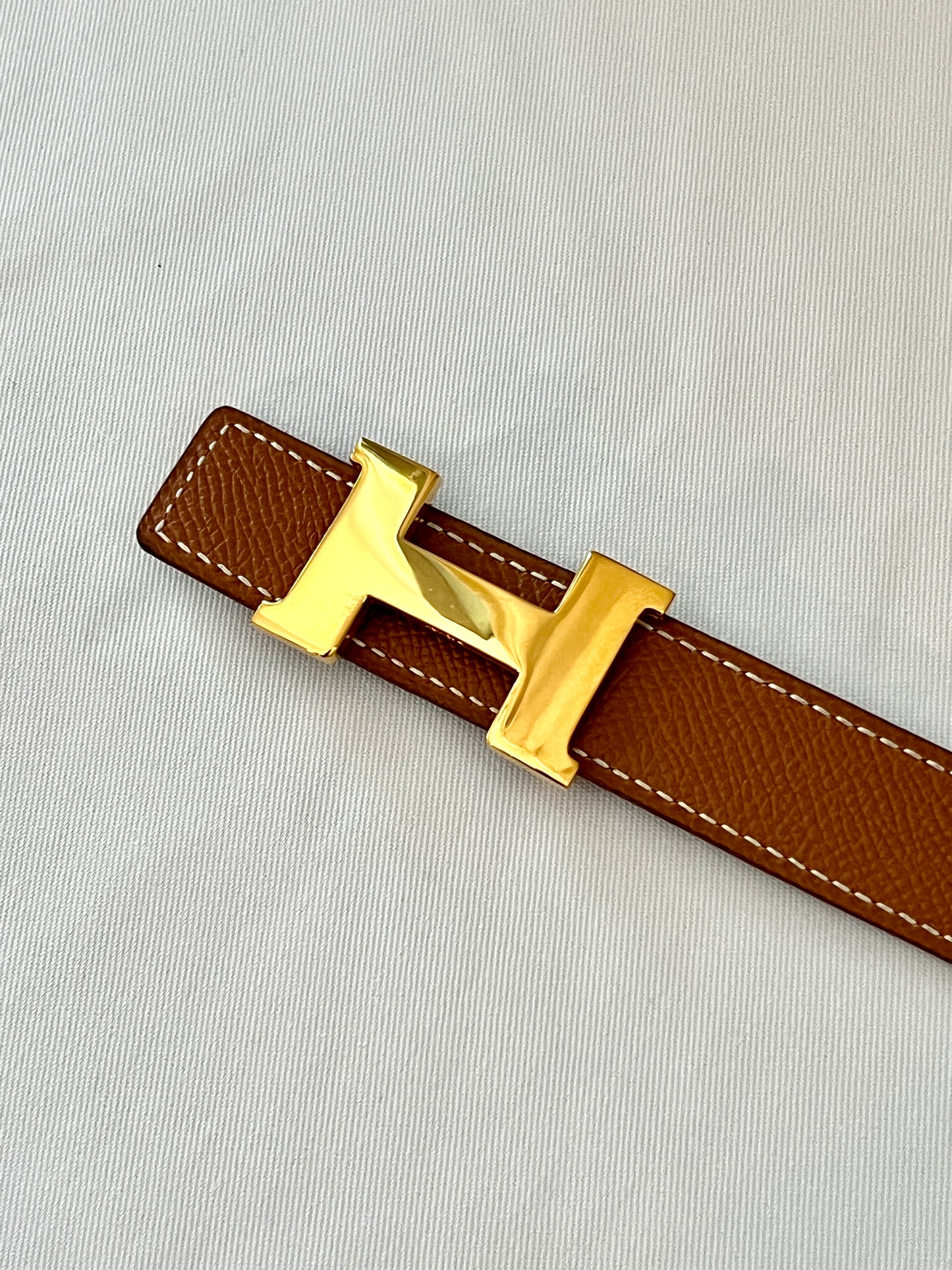 Hermes H reversible belt 24mm金扣黑色啡色雙面皮腰帶