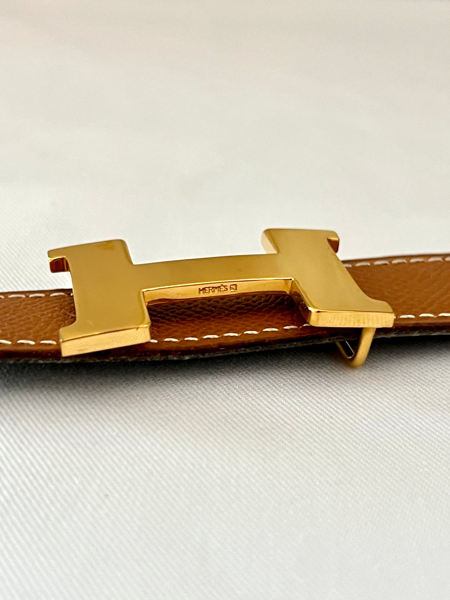 Hermes H reversible belt 24mm金扣黑色啡色雙面皮腰帶