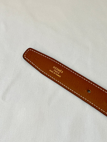 Hermes H reversible belt 24mm金扣黑色啡色雙面皮腰帶