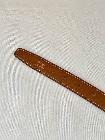 Hermes H reversible belt 24mm金扣黑色啡色雙面皮腰帶