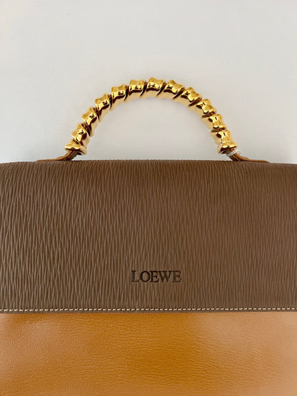 Loewe蛇骨手柄手袋肩背側背斜孭包送肩帶 原裝塵袋 稀有中古美品