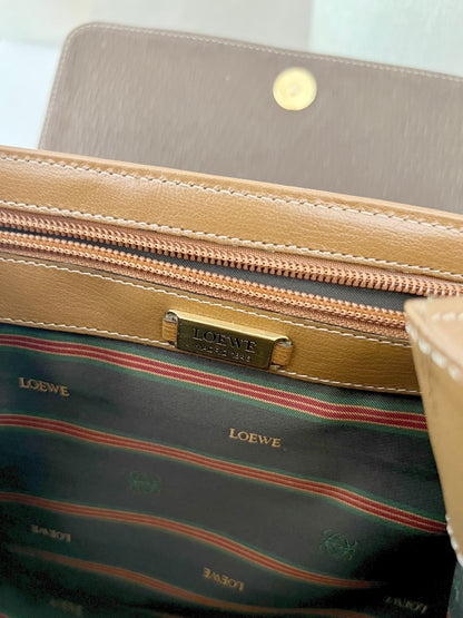 Loewe蛇骨手柄手袋肩背側背斜孭包送肩帶 原裝塵袋 稀有中古美品