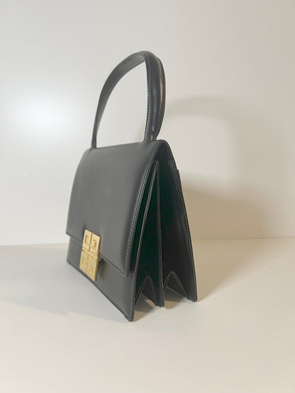 Givenchy黑色皮革手提色手挽袋 中古孤品