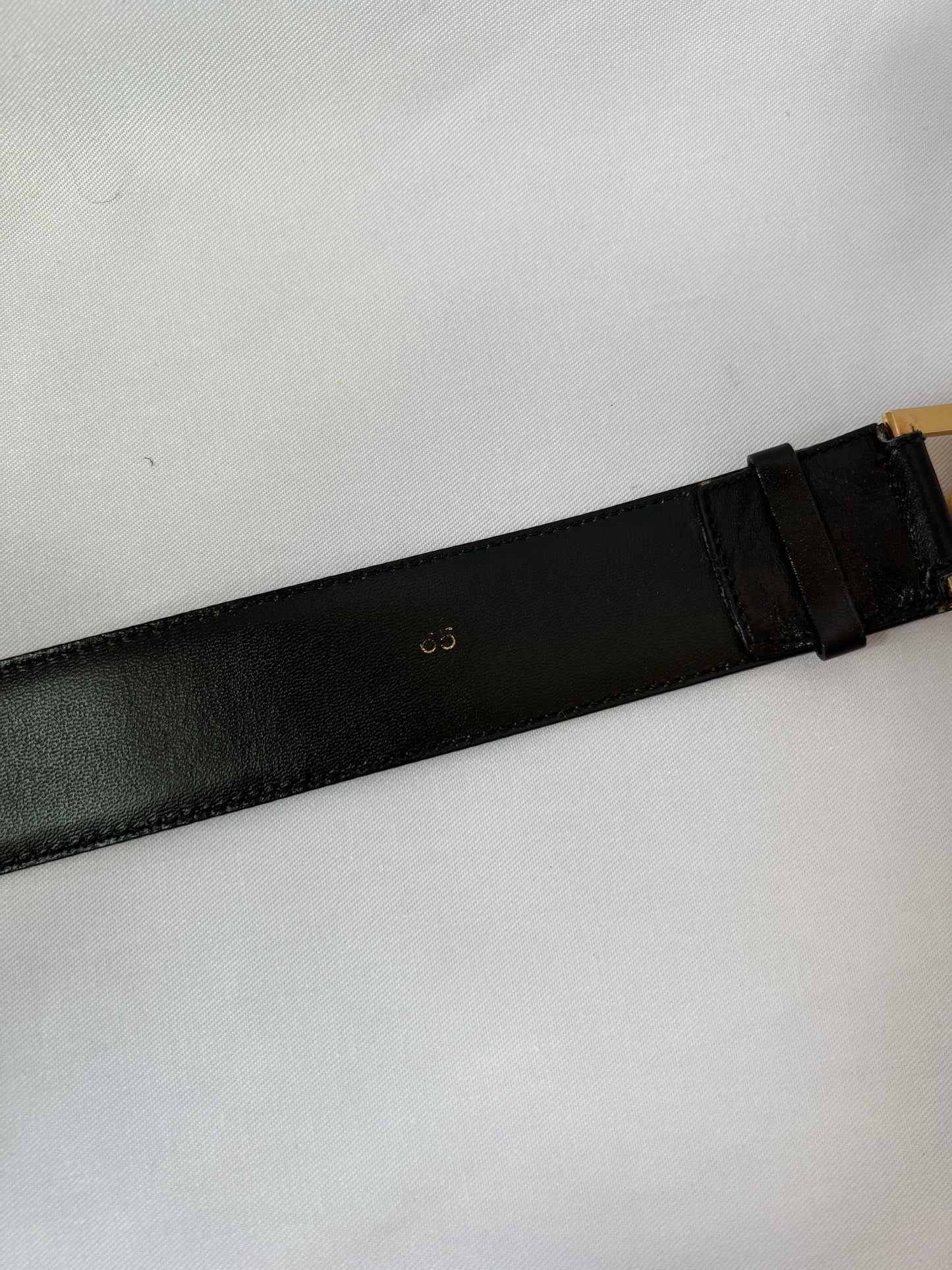 RARE TO GO 中古 | CELINE Vintage Belt 馬車金扣黑色皮腰帶