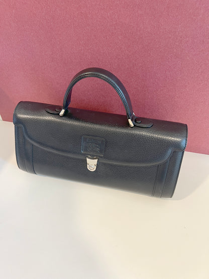 中古Burberry's皮革黑色手提包 日本中古二手vintage