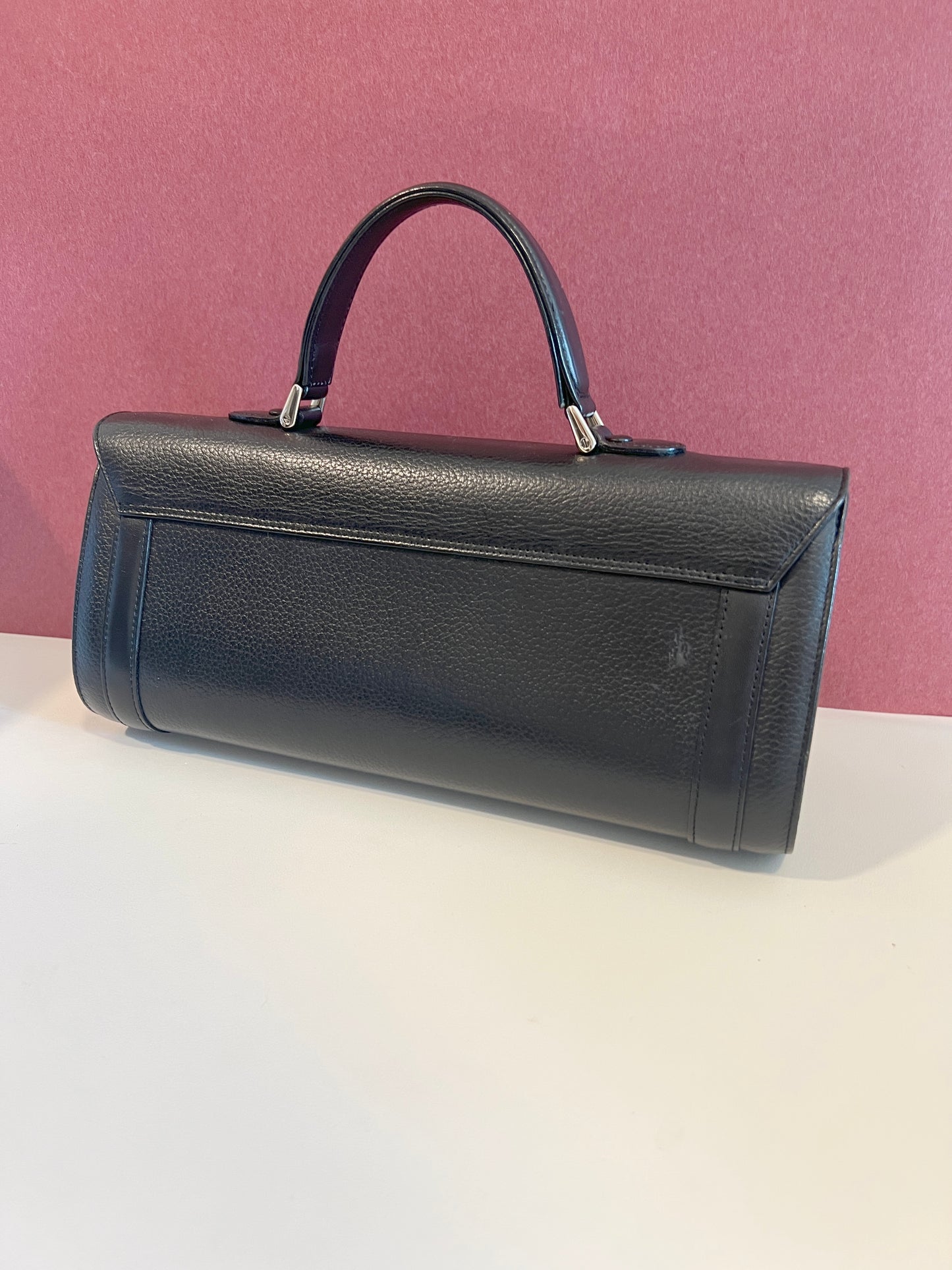 中古Burberry's皮革黑色手提包 日本中古二手vintage