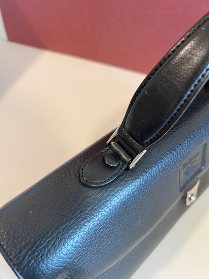 中古Burberry's皮革黑色手提包 日本中古二手vintage