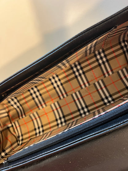中古Burberry's皮革黑色手提包 日本中古二手vintage