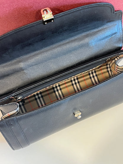 中古Burberry's皮革黑色手提包 日本中古二手vintage