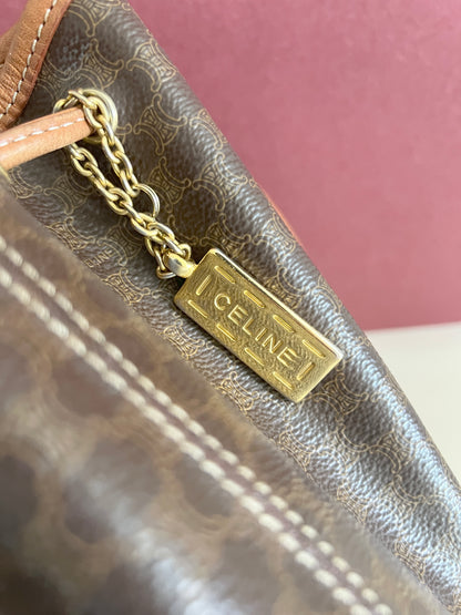 Celine Macadam backpack 賽琳凱旋門中古啡色背包