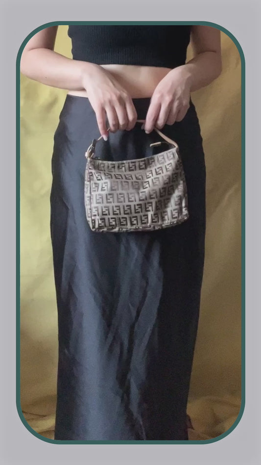 FENDI Zucchino Hand Bag 老花米啡色手提袋 日本中古Vintage