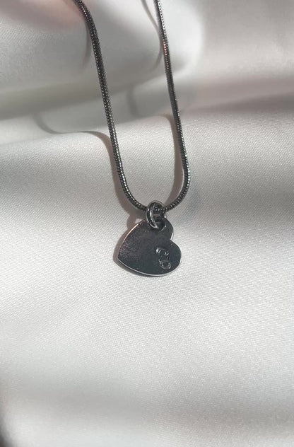 Dior銀色心形蛇骨頸鏈 / Dior Heart CD Logo Necklace