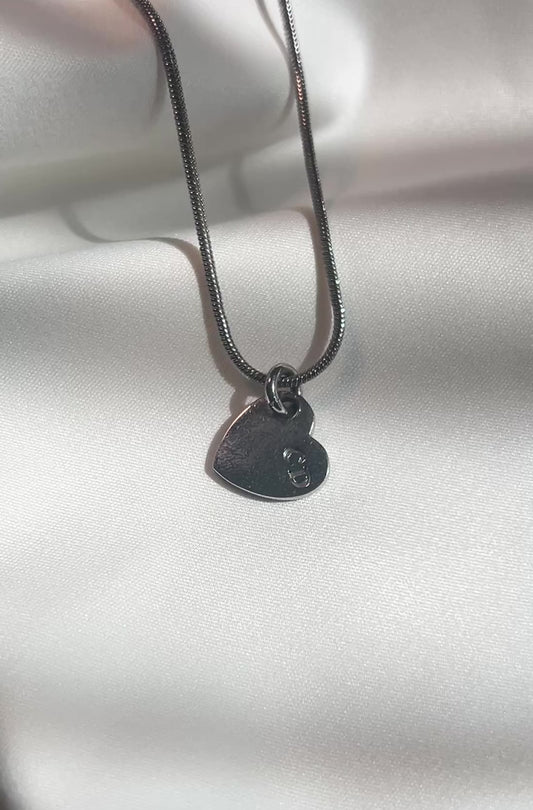 Dior銀色心形蛇骨頸鏈 / Dior Heart CD Logo Necklace