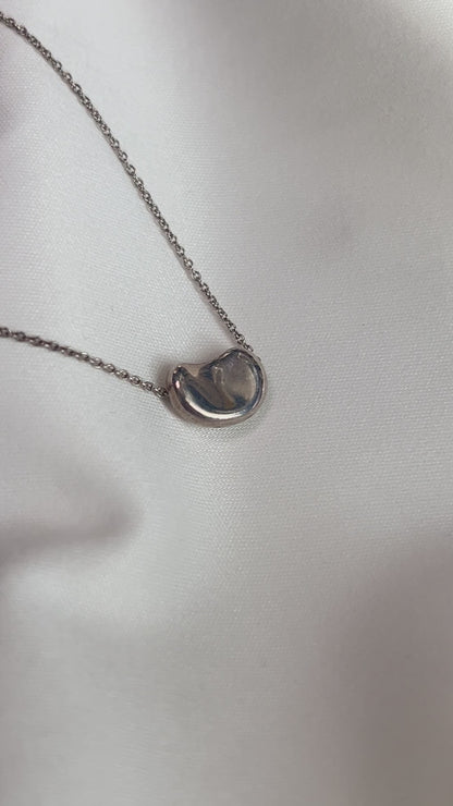 TIFFANY & CO 925純銀經典豆子吊墜頸鏈 Bean design Pendan